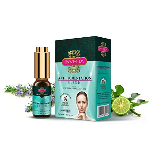 INVEDA Anti Pigmentation Blend with Sweet Almond Oil, Bergamot Fruit Oil and Rosemary Leaf Oil for All Skin Types - 10ml