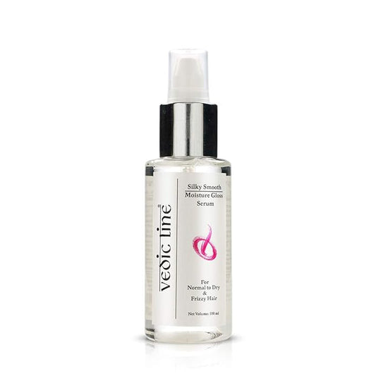 Vedicline Silky Smooth Moisture Gloss Serum Repair frizzy, Dull & Dry Hair With Hibiscus Extract For Shiny Hair,100ml