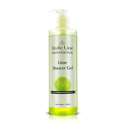 Vedicline Lime Shower Gel, Cleanses the Skin Deeply with Natural Lime Oils for Soft & Moisturized Skin, 500ml