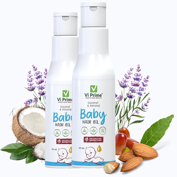 Vi Prime Health and Beauty Baby Hair Oil with Coconut and Almond - 100 ml