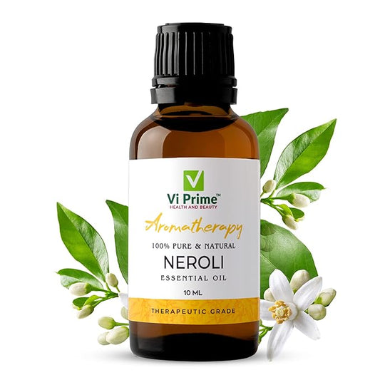 VI PRIME HEALTH AND BEAUTY Organic Neroli Essential Oil - 15ml For Skin Moisturization, Face, Hair Care Can be Used as Fragrance Oil, Mixed with Beauty Products, Aromatherapy