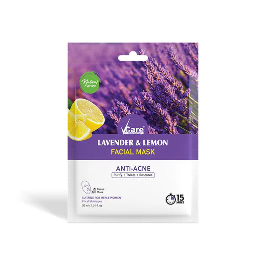 Lavender & Lemon Facial Sheet Mask - 30ml