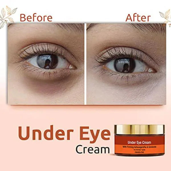 Inveda Under Eye Cream Reduce Dark Circles & Correct Puffy Eyes with Ashwagandha, Gotukola Goodness for Puffiness and Fine Lines, 50ml